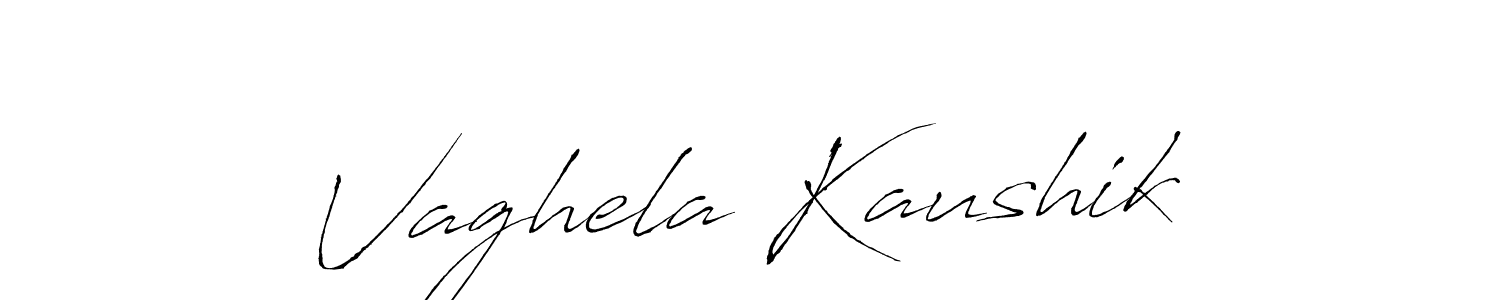 Make a beautiful signature design for name Vaghela Kaushik. With this signature (Antro_Vectra) style, you can create a handwritten signature for free. Vaghela Kaushik signature style 6 images and pictures png