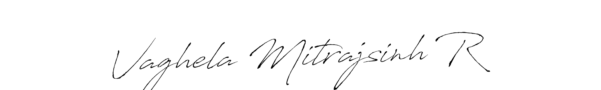 The best way (Antro_Vectra) to make a short signature is to pick only two or three words in your name. The name Vaghela Mitrajsinh R include a total of six letters. For converting this name. Vaghela Mitrajsinh R signature style 6 images and pictures png