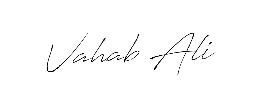 You should practise on your own different ways (Antro_Vectra) to write your name (Vahab Ali) in signature. don't let someone else do it for you. Vahab Ali signature style 6 images and pictures png