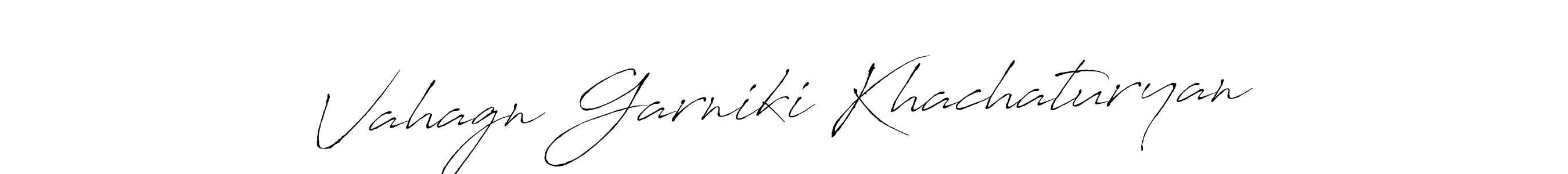 How to make Vahagn Garniki Khachaturyan name signature. Use Antro_Vectra style for creating short signs online. This is the latest handwritten sign. Vahagn Garniki Khachaturyan signature style 6 images and pictures png