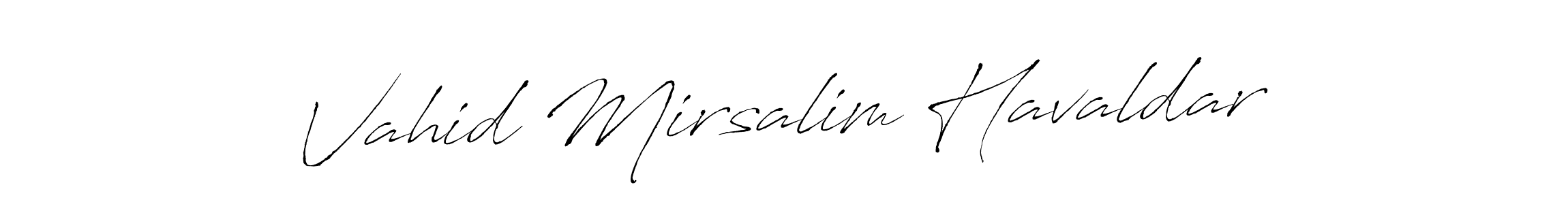 Vahid Mirsalim Havaldar stylish signature style. Best Handwritten Sign (Antro_Vectra) for my name. Handwritten Signature Collection Ideas for my name Vahid Mirsalim Havaldar. Vahid Mirsalim Havaldar signature style 6 images and pictures png