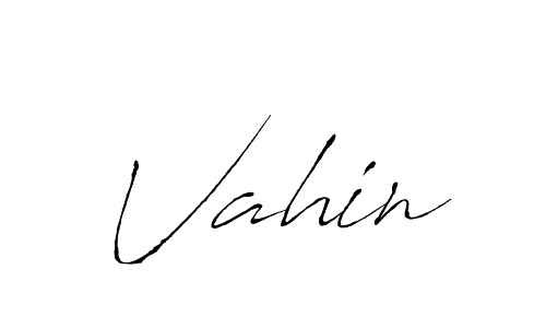 Design your own signature with our free online signature maker. With this signature software, you can create a handwritten (Antro_Vectra) signature for name Vahin. Vahin signature style 6 images and pictures png