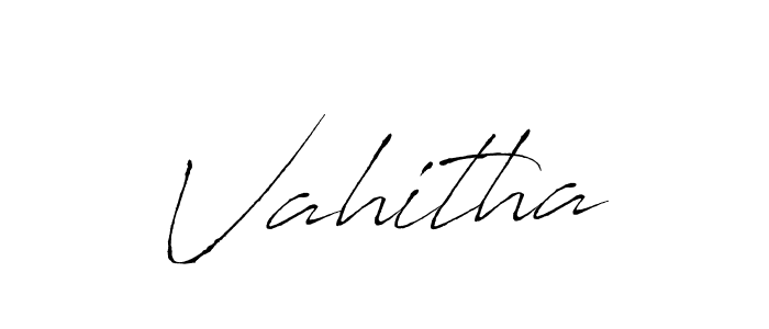 Design your own signature with our free online signature maker. With this signature software, you can create a handwritten (Antro_Vectra) signature for name Vahitha. Vahitha signature style 6 images and pictures png