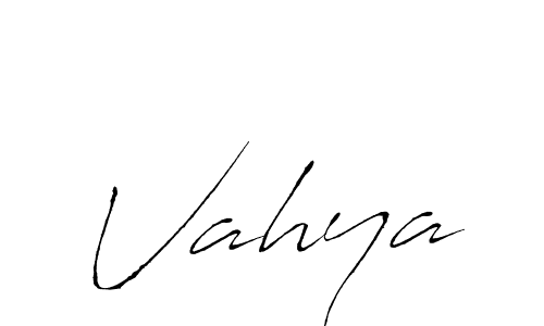 Create a beautiful signature design for name Vahya. With this signature (Antro_Vectra) fonts, you can make a handwritten signature for free. Vahya signature style 6 images and pictures png