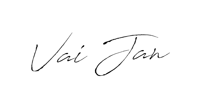 How to make Vai Jan name signature. Use Antro_Vectra style for creating short signs online. This is the latest handwritten sign. Vai Jan signature style 6 images and pictures png