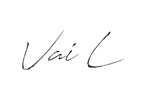 Make a beautiful signature design for name Vai L. With this signature (Antro_Vectra) style, you can create a handwritten signature for free. Vai L signature style 6 images and pictures png