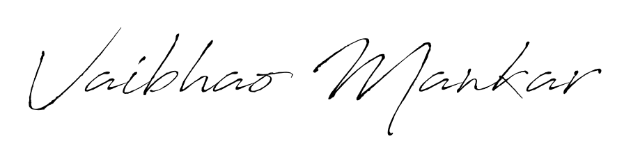 The Antro_Vectra signature style provides a bold statement for name Vaibhao Mankar. Designed for business owners, executives, and leaders. Vaibhao Mankar signature style 6 images and pictures png