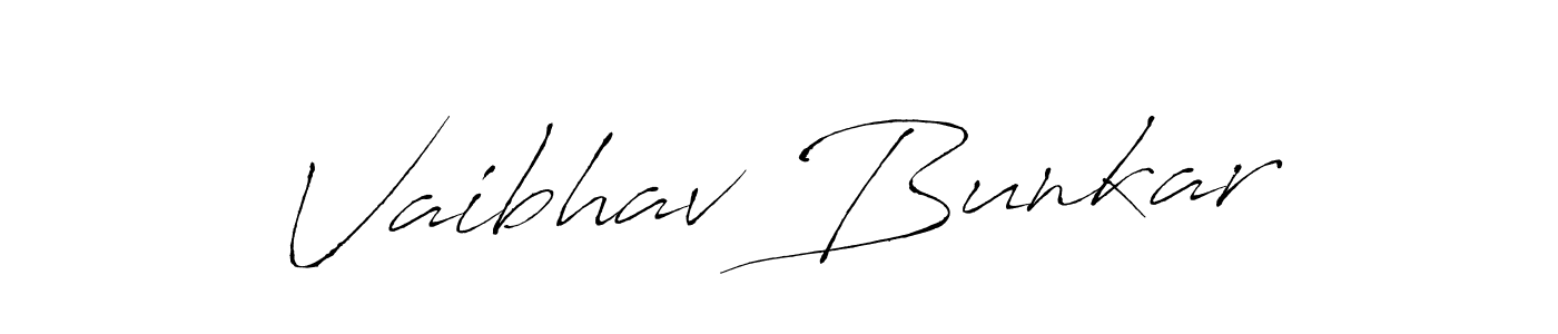 Make a beautiful signature design for name Vaibhav Bunkar. With this signature (Antro_Vectra) style, you can create a handwritten signature for free. Vaibhav Bunkar signature style 6 images and pictures png