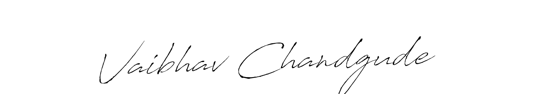 How to make Vaibhav Chandgude name signature. Use Antro_Vectra style for creating short signs online. This is the latest handwritten sign. Vaibhav Chandgude signature style 6 images and pictures png