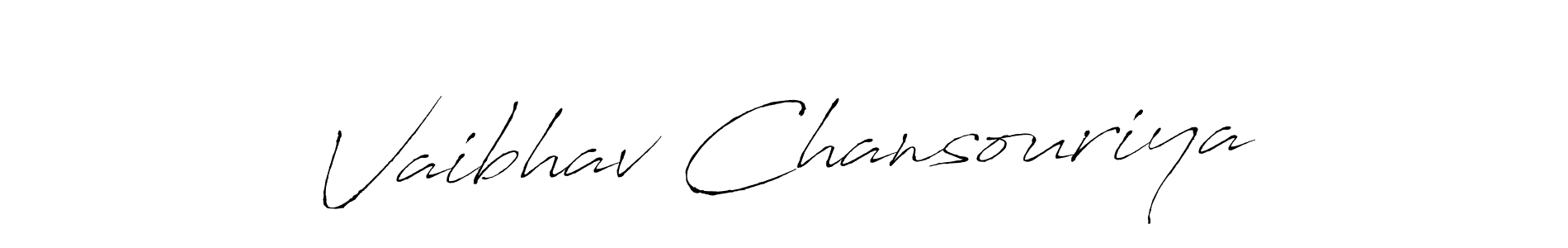How to make Vaibhav Chansouriya signature? Antro_Vectra is a professional autograph style. Create handwritten signature for Vaibhav Chansouriya name. Vaibhav Chansouriya signature style 6 images and pictures png