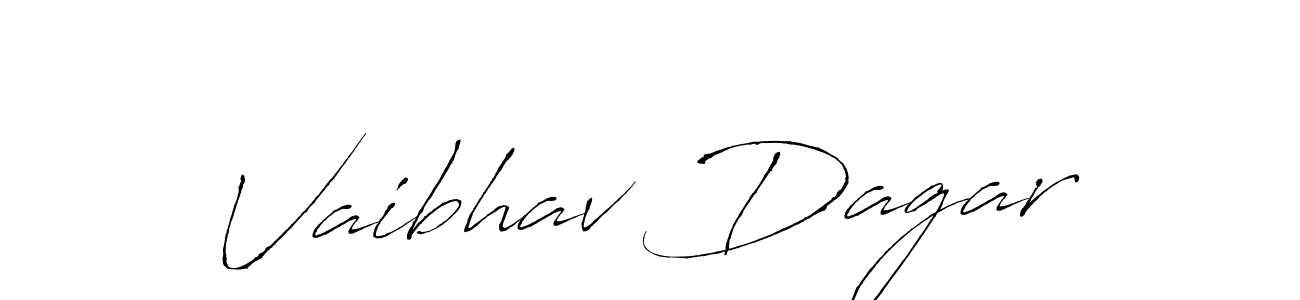 How to make Vaibhav Dagar name signature. Use Antro_Vectra style for creating short signs online. This is the latest handwritten sign. Vaibhav Dagar signature style 6 images and pictures png