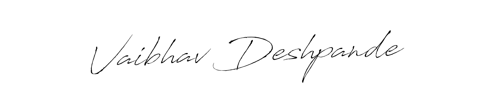 Vaibhav Deshpande stylish signature style. Best Handwritten Sign (Antro_Vectra) for my name. Handwritten Signature Collection Ideas for my name Vaibhav Deshpande. Vaibhav Deshpande signature style 6 images and pictures png