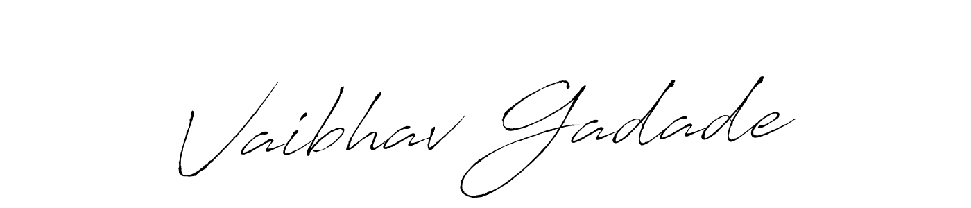 Vaibhav Gadade stylish signature style. Best Handwritten Sign (Antro_Vectra) for my name. Handwritten Signature Collection Ideas for my name Vaibhav Gadade. Vaibhav Gadade signature style 6 images and pictures png