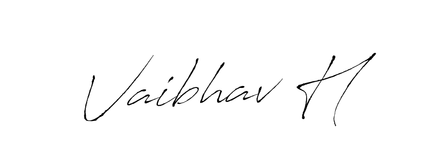 Similarly Antro_Vectra is the best handwritten signature design. Signature creator online .You can use it as an online autograph creator for name Vaibhav H. Vaibhav H signature style 6 images and pictures png
