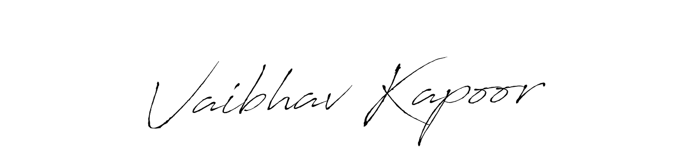 Create a beautiful signature design for name Vaibhav Kapoor. With this signature (Antro_Vectra) fonts, you can make a handwritten signature for free. Vaibhav Kapoor signature style 6 images and pictures png