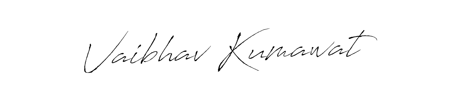 How to make Vaibhav Kumawat name signature. Use Antro_Vectra style for creating short signs online. This is the latest handwritten sign. Vaibhav Kumawat signature style 6 images and pictures png