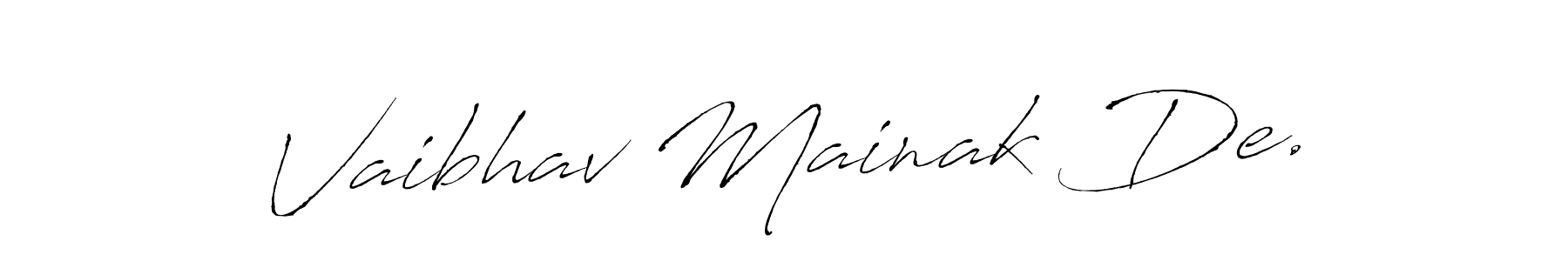 Antro_Vectra is a professional signature style that is perfect for those who want to add a touch of class to their signature. It is also a great choice for those who want to make their signature more unique. Get Vaibhav Mainak De. name to fancy signature for free. Vaibhav Mainak De. signature style 6 images and pictures png