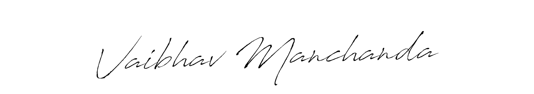 You should practise on your own different ways (Antro_Vectra) to write your name (Vaibhav Manchanda) in signature. don't let someone else do it for you. Vaibhav Manchanda signature style 6 images and pictures png