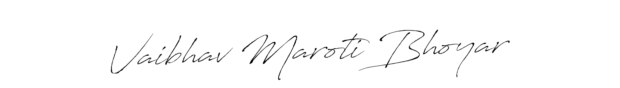 Make a beautiful signature design for name Vaibhav Maroti Bhoyar. With this signature (Antro_Vectra) style, you can create a handwritten signature for free. Vaibhav Maroti Bhoyar signature style 6 images and pictures png