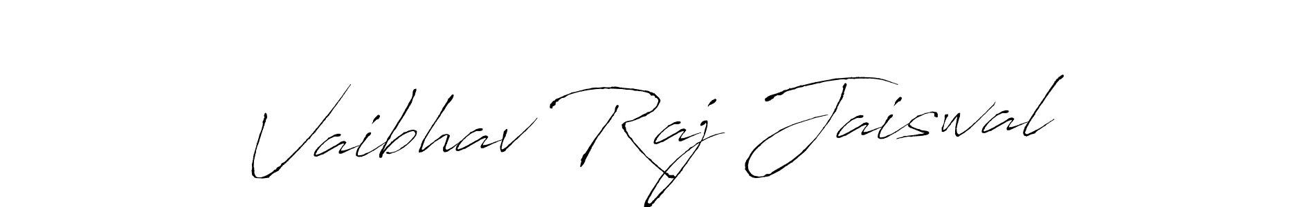 Make a beautiful signature design for name Vaibhav Raj Jaiswal. With this signature (Antro_Vectra) style, you can create a handwritten signature for free. Vaibhav Raj Jaiswal signature style 6 images and pictures png