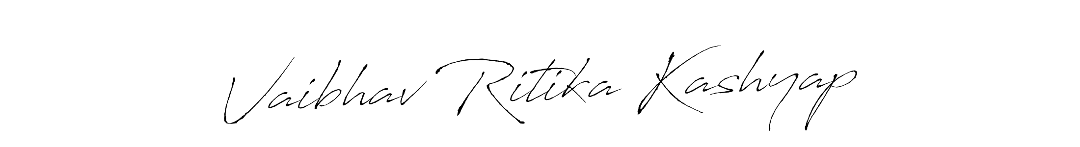 Design your own signature with our free online signature maker. With this signature software, you can create a handwritten (Antro_Vectra) signature for name Vaibhav Ritika Kashyap. Vaibhav Ritika Kashyap signature style 6 images and pictures png
