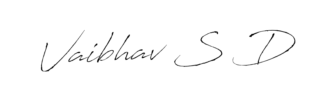 How to make Vaibhav S D signature? Antro_Vectra is a professional autograph style. Create handwritten signature for Vaibhav S D name. Vaibhav S D signature style 6 images and pictures png