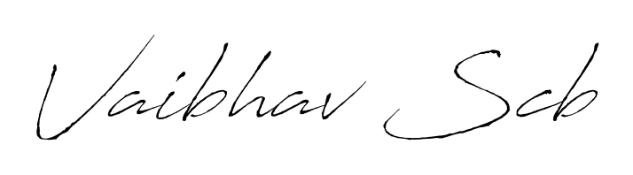 Discover how Vaibhav Scb looks in an executive cursive font (Antro_Vectra). Perfect for legal documents, invoices, and certificates. Vaibhav Scb signature style 6 images and pictures png