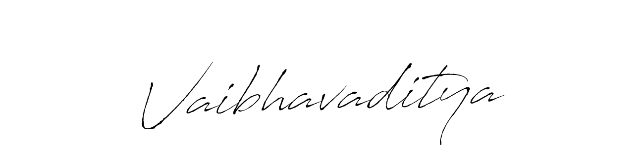 Make a beautiful signature design for name Vaibhavaditya. With this signature (Antro_Vectra) style, you can create a handwritten signature for free. Vaibhavaditya signature style 6 images and pictures png