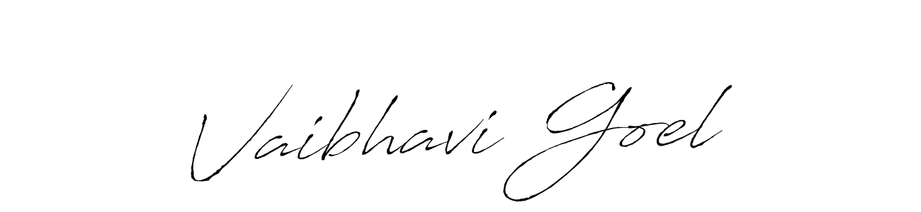 How to make Vaibhavi Goel signature? Antro_Vectra is a professional autograph style. Create handwritten signature for Vaibhavi Goel name. Vaibhavi Goel signature style 6 images and pictures png