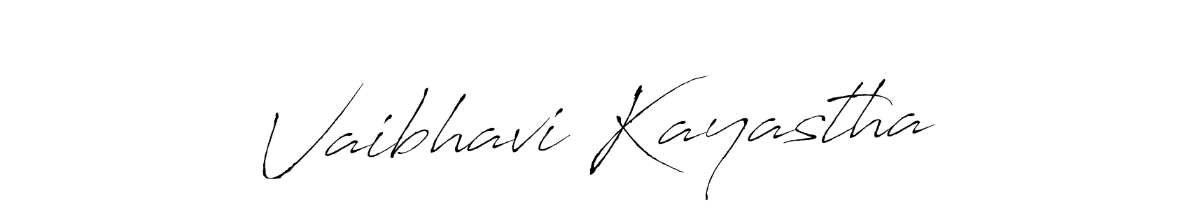 Design your own signature with our free online signature maker. With this signature software, you can create a handwritten (Antro_Vectra) signature for name Vaibhavi Kayastha. Vaibhavi Kayastha signature style 6 images and pictures png
