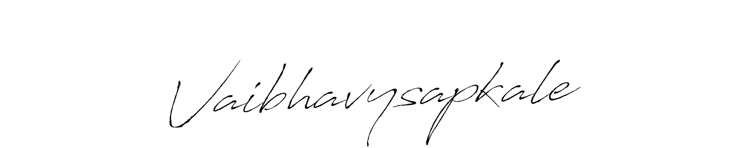 How to make Vaibhavysapkale name signature. Use Antro_Vectra style for creating short signs online. This is the latest handwritten sign. Vaibhavysapkale signature style 6 images and pictures png