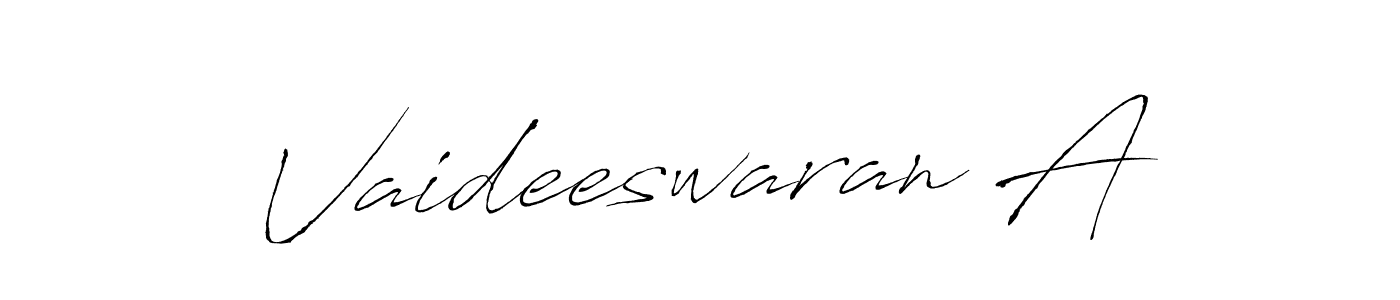 Create a beautiful signature design for name Vaideeswaran A. With this signature (Antro_Vectra) fonts, you can make a handwritten signature for free. Vaideeswaran A signature style 6 images and pictures png