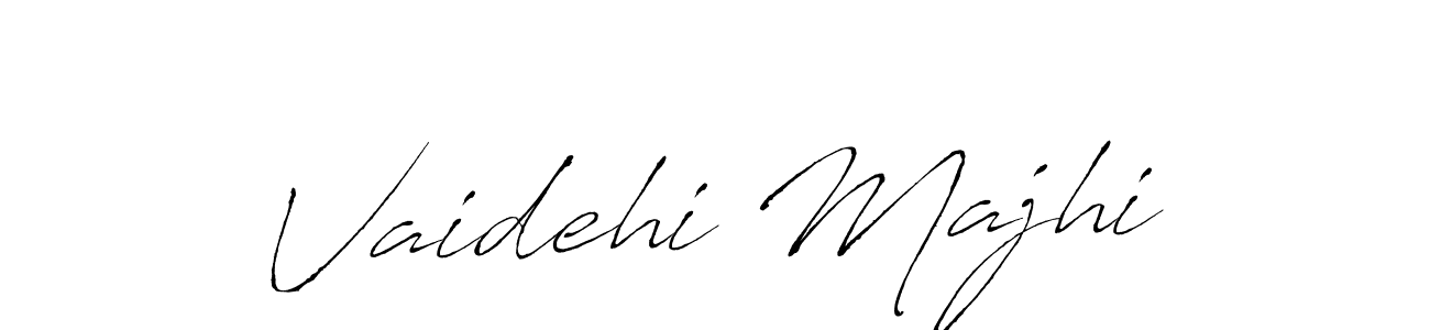 Make a beautiful signature design for name Vaidehi Majhi. With this signature (Antro_Vectra) style, you can create a handwritten signature for free. Vaidehi Majhi signature style 6 images and pictures png