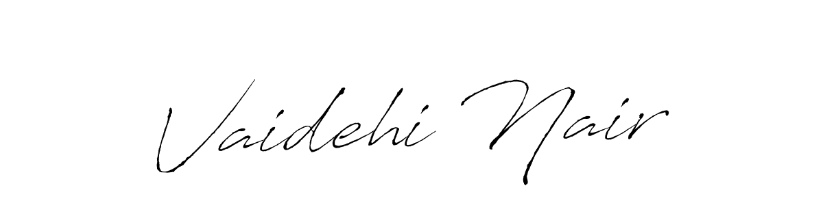 Vaidehi Nair stylish signature style. Best Handwritten Sign (Antro_Vectra) for my name. Handwritten Signature Collection Ideas for my name Vaidehi Nair. Vaidehi Nair signature style 6 images and pictures png
