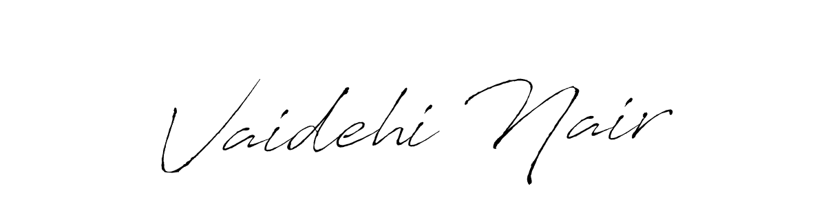 Antro_Vectra is a professional signature style that is perfect for those who want to add a touch of class to their signature. It is also a great choice for those who want to make their signature more unique. Get Vaidehi Nair name to fancy signature for free. Vaidehi Nair signature style 6 images and pictures png