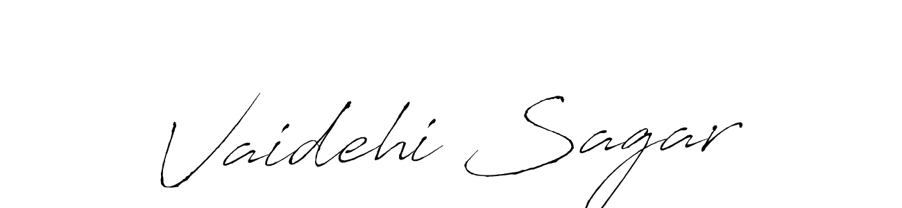 Create a beautiful signature design for name Vaidehi Sagar. With this signature (Antro_Vectra) fonts, you can make a handwritten signature for free. Vaidehi Sagar signature style 6 images and pictures png