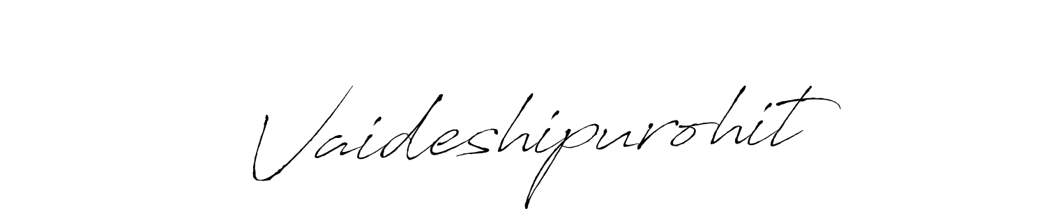 The best way (Antro_Vectra) to make a short signature is to pick only two or three words in your name. The name Vaideshipurohit include a total of six letters. For converting this name. Vaideshipurohit signature style 6 images and pictures png