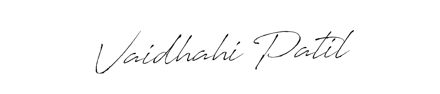 Use a signature maker to create a handwritten signature online. With this signature software, you can design (Antro_Vectra) your own signature for name Vaidhahi Patil. Vaidhahi Patil signature style 6 images and pictures png