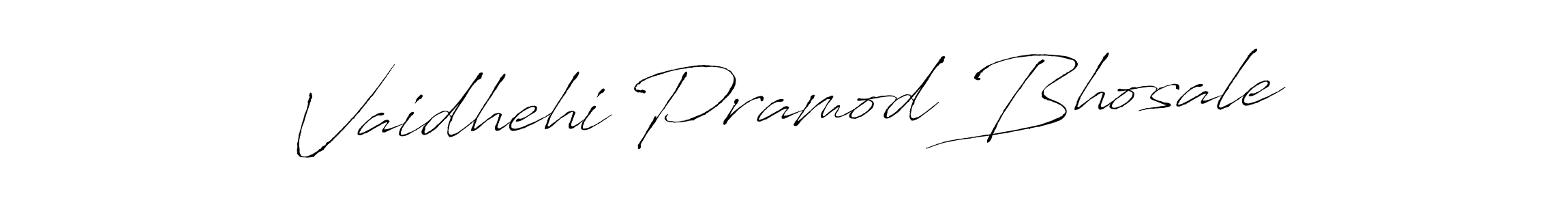 It looks lik you need a new signature style for name Vaidhehi Pramod Bhosale. Design unique handwritten (Antro_Vectra) signature with our free signature maker in just a few clicks. Vaidhehi Pramod Bhosale signature style 6 images and pictures png