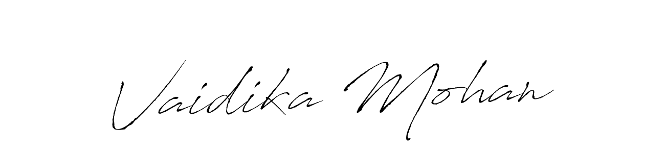 Design your own signature with our free online signature maker. With this signature software, you can create a handwritten (Antro_Vectra) signature for name Vaidika Mohan. Vaidika Mohan signature style 6 images and pictures png