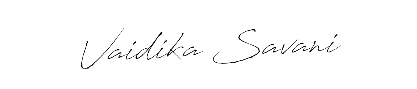 How to make Vaidika Savani signature? Antro_Vectra is a professional autograph style. Create handwritten signature for Vaidika Savani name. Vaidika Savani signature style 6 images and pictures png