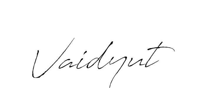 Create a beautiful signature design for name Vaidyut. With this signature (Antro_Vectra) fonts, you can make a handwritten signature for free. Vaidyut signature style 6 images and pictures png