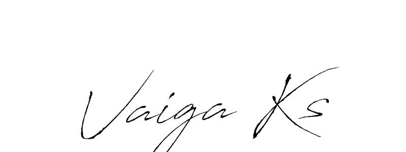 Use a signature maker to create a handwritten signature online. With this signature software, you can design (Antro_Vectra) your own signature for name Vaiga Ks. Vaiga Ks signature style 6 images and pictures png