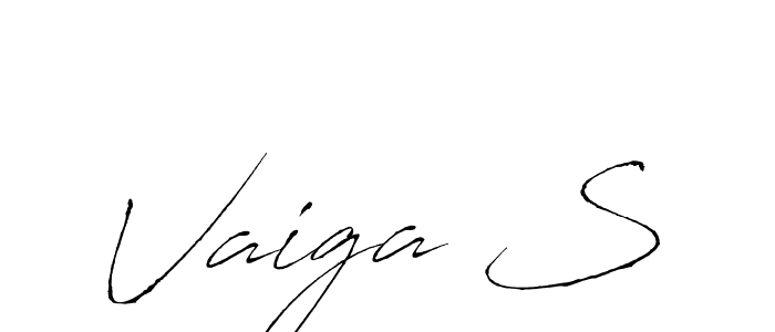 Design your own signature with our free online signature maker. With this signature software, you can create a handwritten (Antro_Vectra) signature for name Vaiga S. Vaiga S signature style 6 images and pictures png