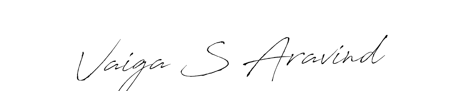 You should practise on your own different ways (Antro_Vectra) to write your name (Vaiga S Aravind) in signature. don't let someone else do it for you. Vaiga S Aravind signature style 6 images and pictures png