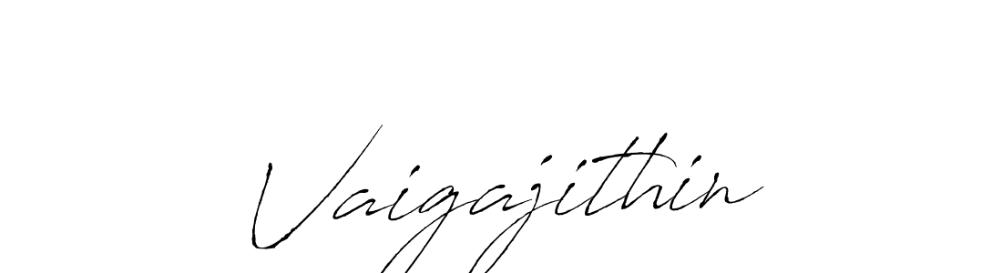 The best way (Antro_Vectra) to make a short signature is to pick only two or three words in your name. The name Vaigajithin include a total of six letters. For converting this name. Vaigajithin signature style 6 images and pictures png