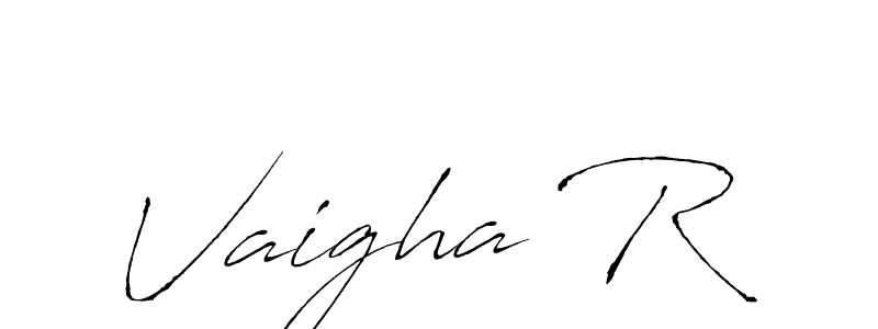 Antro_Vectra is a professional signature style that is perfect for those who want to add a touch of class to their signature. It is also a great choice for those who want to make their signature more unique. Get Vaigha R name to fancy signature for free. Vaigha R signature style 6 images and pictures png