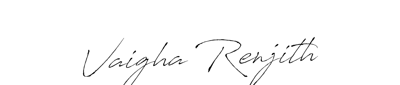 Make a beautiful signature design for name Vaigha Renjith. With this signature (Antro_Vectra) style, you can create a handwritten signature for free. Vaigha Renjith signature style 6 images and pictures png