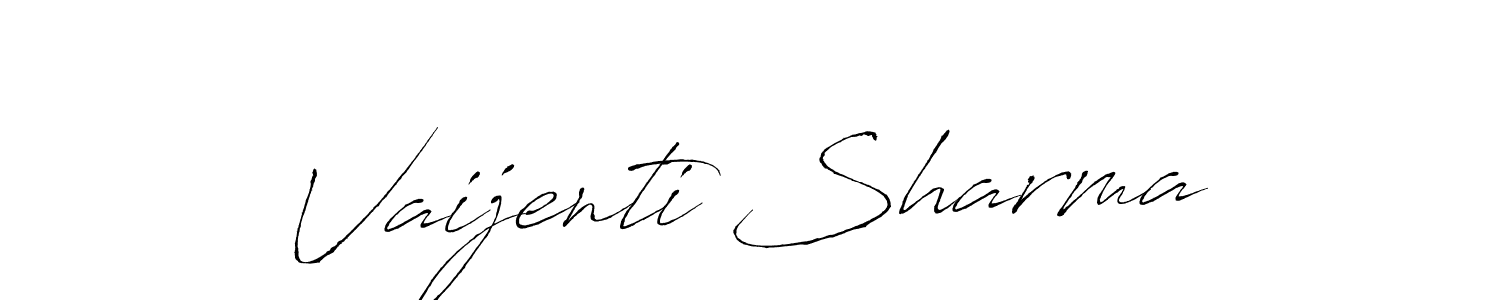 How to make Vaijenti Sharma signature? Antro_Vectra is a professional autograph style. Create handwritten signature for Vaijenti Sharma name. Vaijenti Sharma signature style 6 images and pictures png