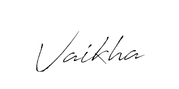 How to make Vaikha signature? Antro_Vectra is a professional autograph style. Create handwritten signature for Vaikha name. Vaikha signature style 6 images and pictures png